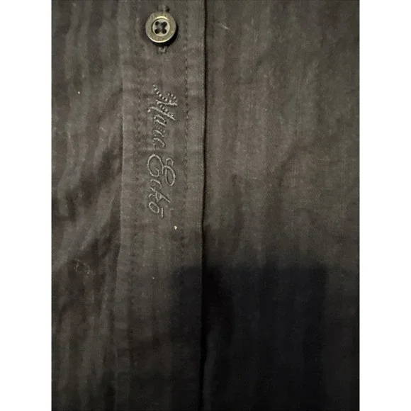 Mark Ecko New York size XL cotton button-down black Shirt Cross Wings Y2K - Picture 4 of 8